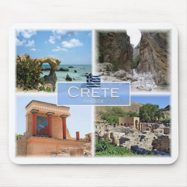 GR Greece - Crete - Knossos - Elafonisi - Mouse Mat (Front)