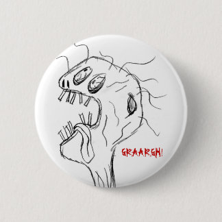 GRAARGH!  Zombie 6 Cm Round Badge