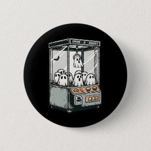 Grab A Ghost Claw Machine Arcade Funny Halloween K 6 Cm Round Badge