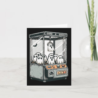 Grab A Ghost Claw Machine Arcade Funny Halloween K Card