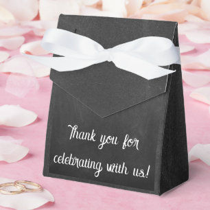 'Grab a tee and tee off with the newlyweds!' Black Favour Box