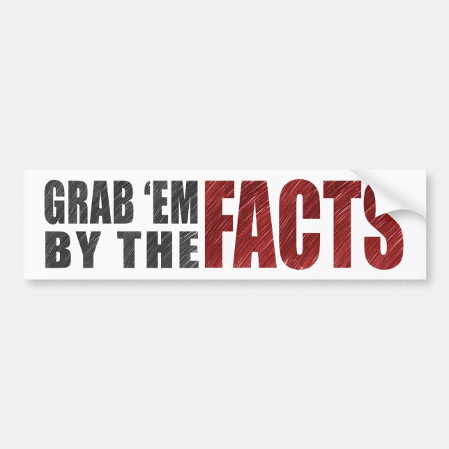 Grab 'em by the Facts Bumper Sticker | Resist (Front)