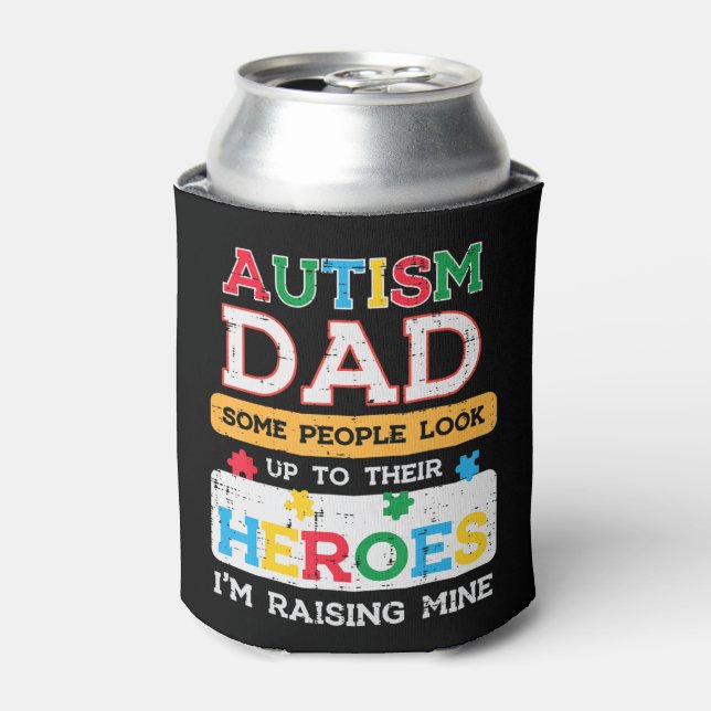 Grab this cute Autism Dad Heroes Im Raising Mine T Can Cooler (Can Front)