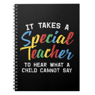 Grab this cute It Takes A Special Teacher To Hear  Notebook