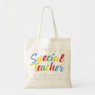 Grab this cute It Takes A Special Teacher To Hear  Tote Bag