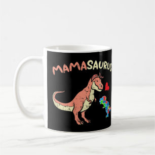 Grab this cute Mamasaurus Heart Puzzle Dino T-Shir Coffee Mug