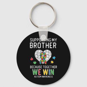 Grab this cute Supporting My Brother Together We W Key Ring