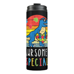 Grab this cute Trex Dino Rawrsomely Special T-Shir Thermal Tumbler