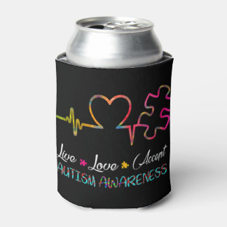 Grab This "Live Love Accept Autism Awareness" As a Can Cooler