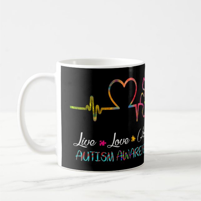 Grab This "Live Love Accept Autism Awareness" As a Coffee Mug (Left)