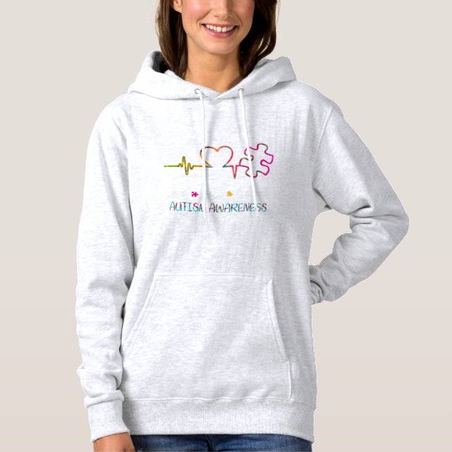 Grab This "Live Love Accept Autism Awareness" As a Hoodie (Front)