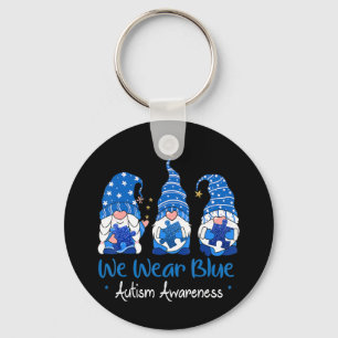 Grab This "Three Gnomes Holding Blue Puzzle Autism Key Ring