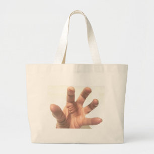Grabbing Hand Large Tote Bag