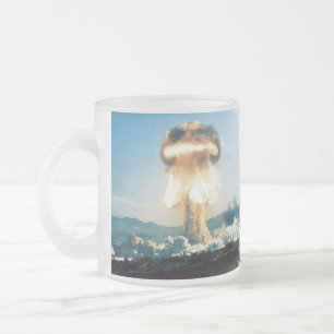 Grable Event Operation Upshot Knothole Atomic Test Frosted Glass Coffee Mug