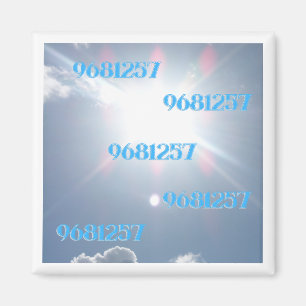 Grabovoi 9681257 Numbers in the Sky  Magnet