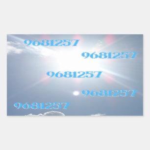 Grabovoi 9681257 Numbers in the Sky   Rectangular Sticker