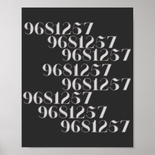 Grabovoi 9681257 Numbers    Poster