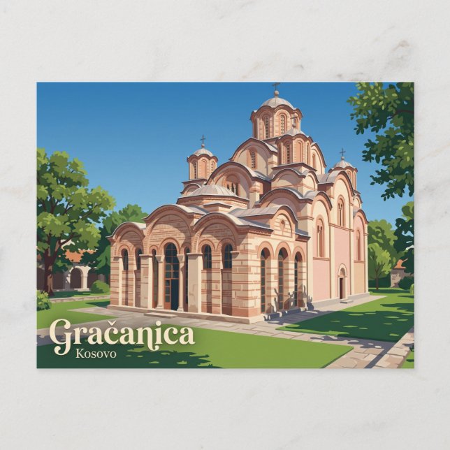 Gračanica Monastery Kosovo Postcard (Front)
