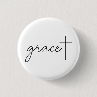 Grace + 3 cm round badge