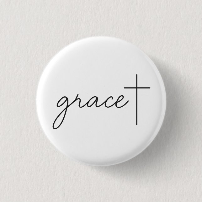 Grace + 3 cm round badge (Front)