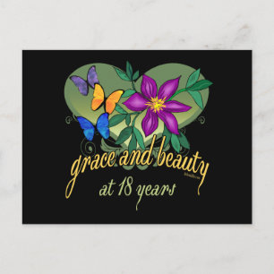 Grace and Beauty at 18 years Postcard