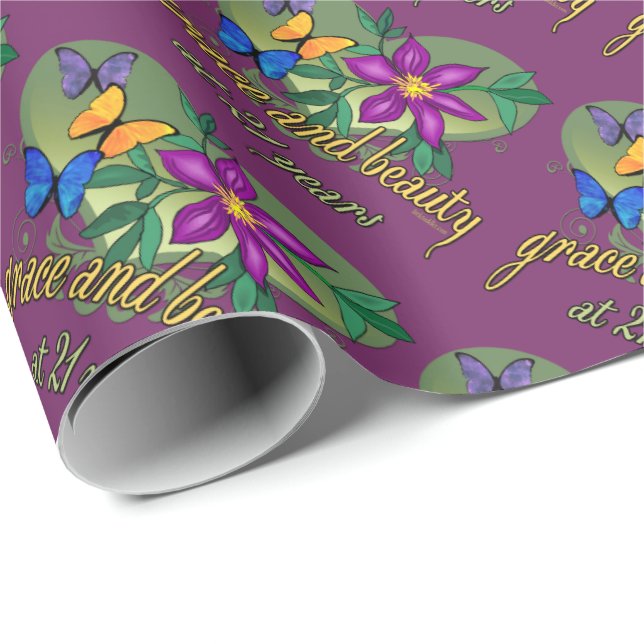 Grace and Beauty at 21 Wrapping Paper (Roll Corner)