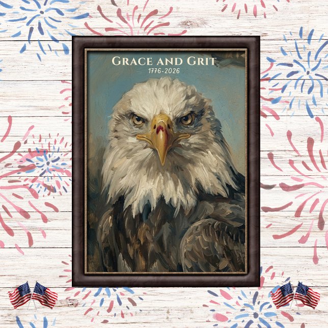Grace and Grit 1776 Bald Eagle Art Poster (Creator Uploaded)