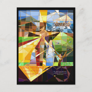 Grace and Mercy Tree of Life Christian art Postcard