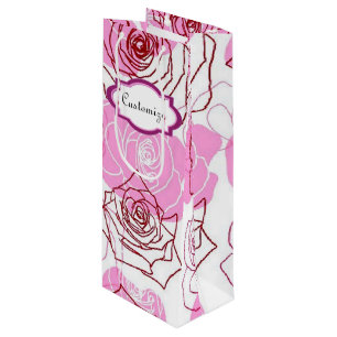 Grace & Appreciation Pink Roses Wine Gift Bag