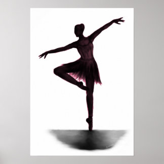 "Grace" ballerina poster - pink
