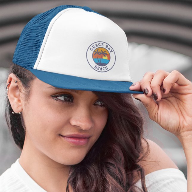 Grace Bay Beach, Turks And Caicos Faded Classic St Trucker Hat (Creator Uploaded)