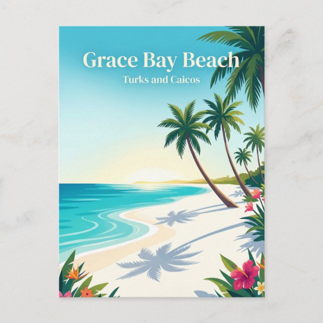 Grace Bay Beach Turks and Caicos Postcard (Front)