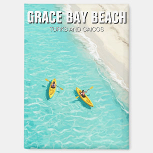 Grace Bay Beach Turks and Caicos Travel Magnet