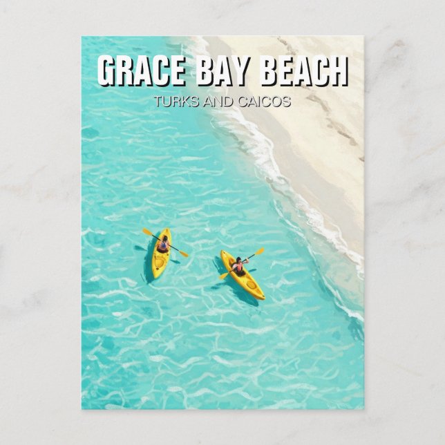 Grace Bay Beach Turks and Caicos Travel Postcard (Front)