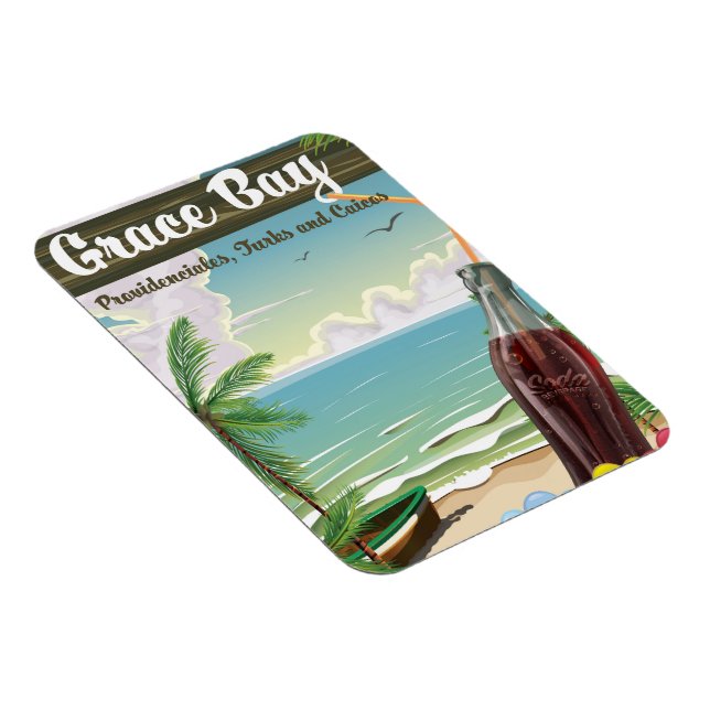 Grace Bay, Providenciales, Turks and Caicos Travel Magnet (Right Side)