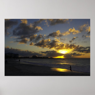 Grace Bay sunset 01 Poster