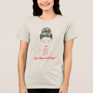 Grace Begins with Coffee Typography Tri-Blend Shirt