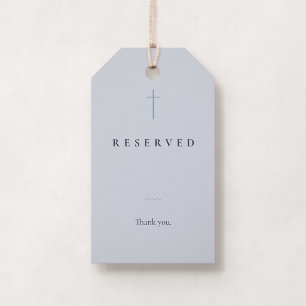 Grace Blue Church Pew Small Reserved Seating Tag