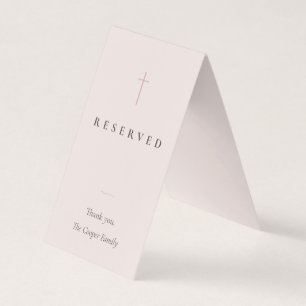 Grace Blush Religious Reserved Seating Place Card
