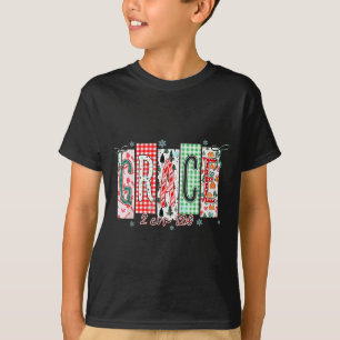 Grace Christmas Santa Coquette Bow Women Girls T-Shirt