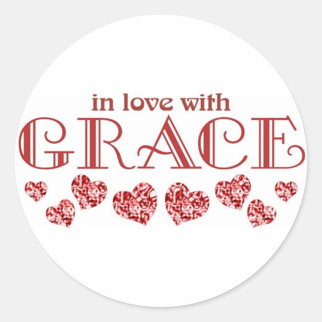 Grace Classic Round Sticker (Front)