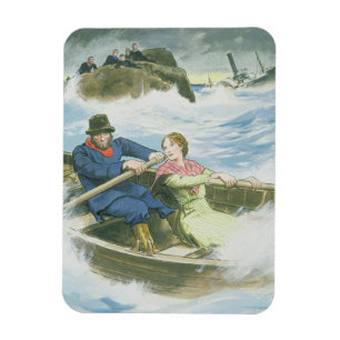 Grace Darling (1815-41) and her father rescuing su Magnet