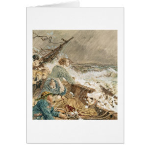 Grace Darling and her father saving the shipwrecke