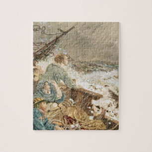 Grace Darling and her father saving the shipwrecke Jigsaw Puzzle
