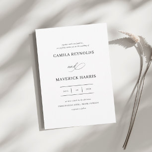 Grace Elegant Calligraphy Wedding Invitation