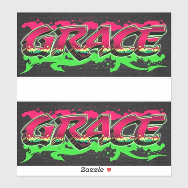 Grace First Name Graffiti Sticker (Sheet)
