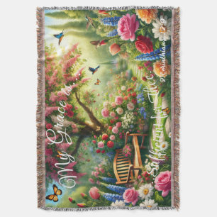 Grace Floral Garden Throw Blanket