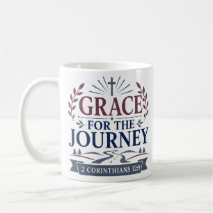 Grace For The Journey Christian Faith Quote Coffee Mug