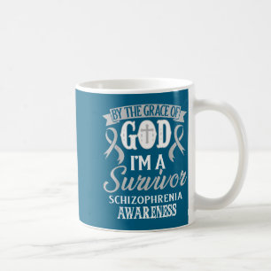 Grace god i'm survivor schizophrenia awareness coffee mug