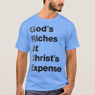 GRACE Gods Riches At Christs Expense Black Grey T-Shirt